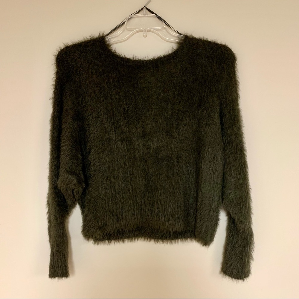 Dark Green, Fluffy, Sweater